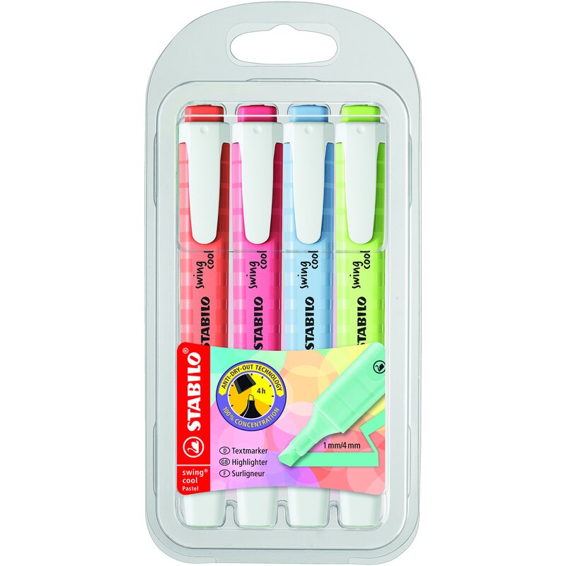 Stabilo Swing Cool Pastell 4-pack