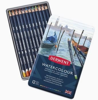 Akvarellpennor Derwent 12-pack