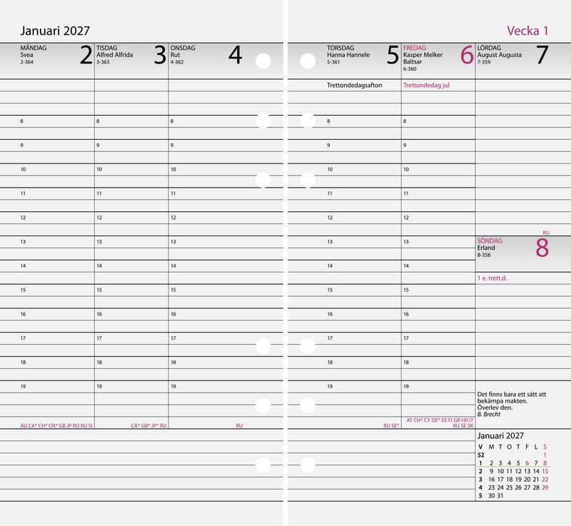 Systemkalender Diary Manager Almanacksförlaget