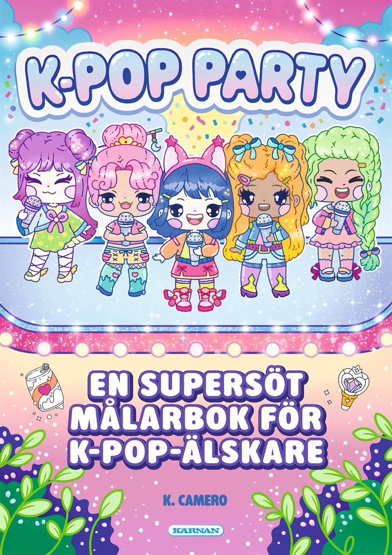 Målarbok K-Pop Party Kawaii