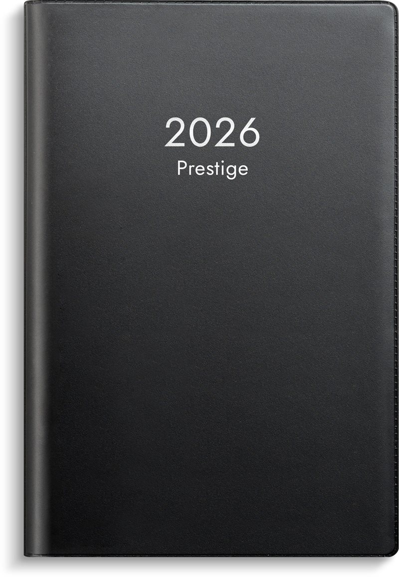 Kalender 2026 Prestige svart plast