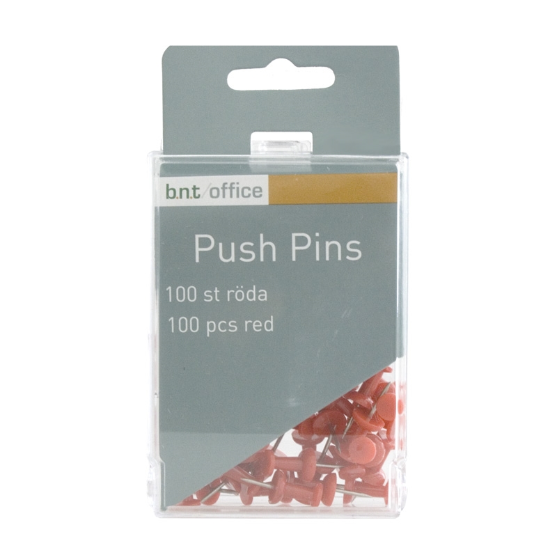 Push Pins 100st, Röd