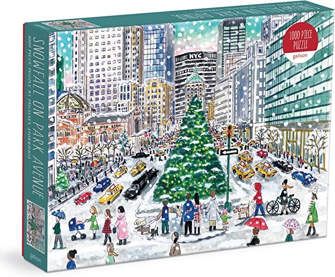 Michael Storrings Snowfall on Park Avenue 1000 Piece Puzzle