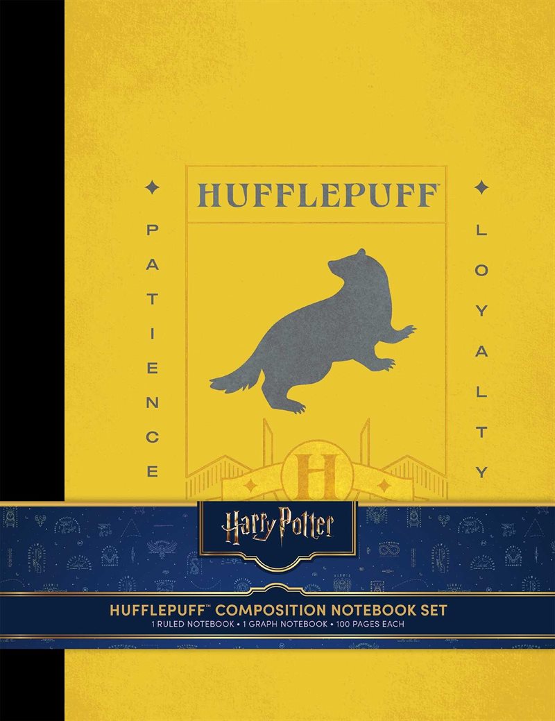 Harry Potter: Hufflepuff Composition Notebook Set (Set of 2)
