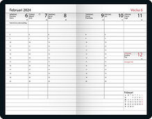 Kalender 2024 2024 Lilla Executive Svart Plast FSC