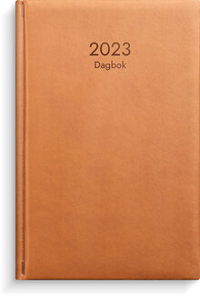 Kalender 2023 Dagbok cognac konstläder